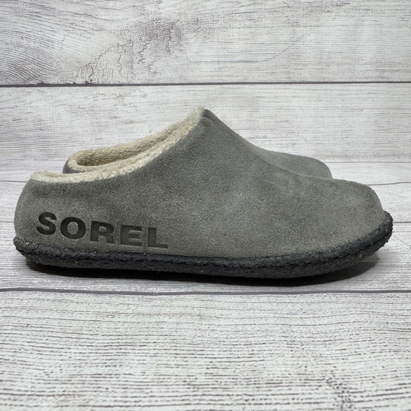 Sorel Suede‎ Clog Slippers Faux Fur Lined Warm Cozy Comfy Kids Size 1 - Picture 1 of 6